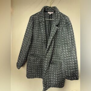 Nanette Lepore Women's Black and White Tweed Blazer